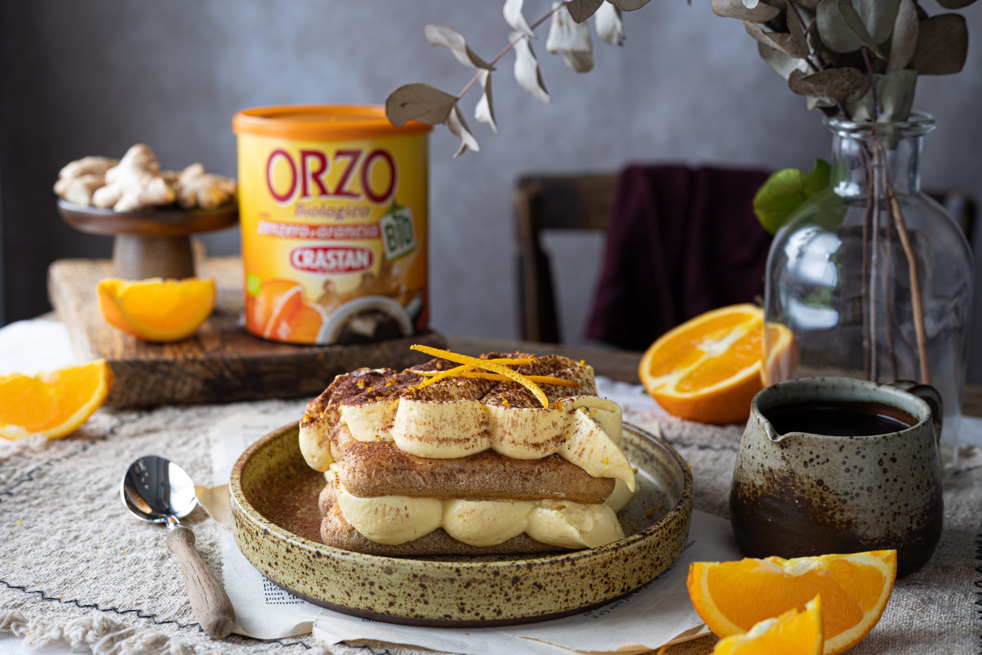 NATURALE COME TE - Ricetta del Tiramisù al Piatto con Orzo Bio, Zenzero e Arancia