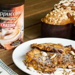 French toast con colomba di Pasqua e cappuccino solubile Crastan