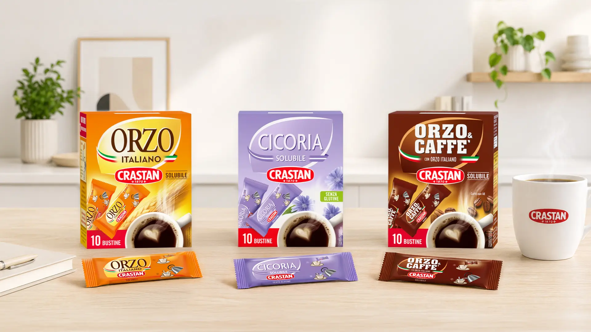 Linea Monodose Crastan con Orzo Italiano, Orzo & Caffè e Cicoria